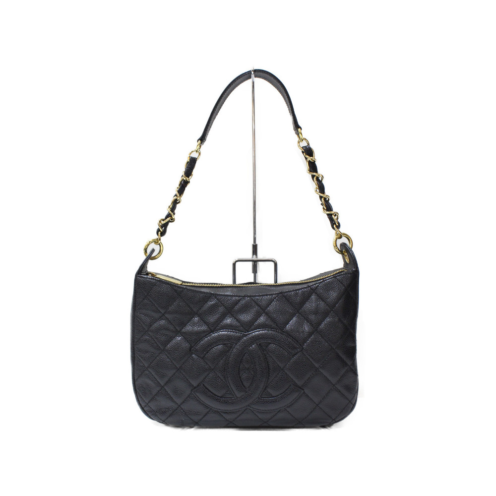 Chanel Chain One Shoulder Bag Matelasse Black
